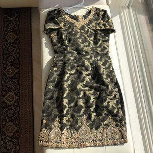 indian black gold shalwar kameez